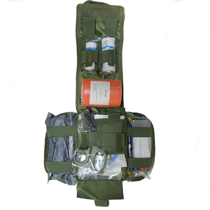 Trousse de premiers secours tactique IFAK avec sac de couleur verte