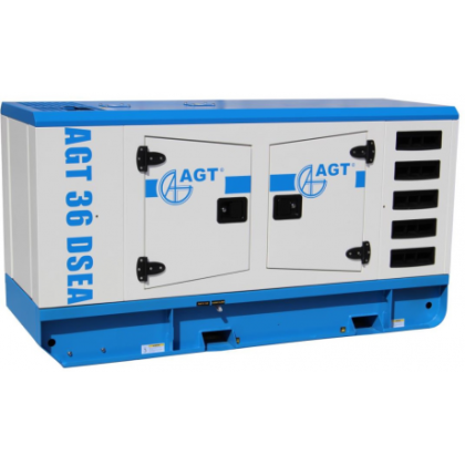 AGT 36 DSEA Generador de corriente trifásico, potencia máxima 36 kVA, motor diésel de 4 cilindros