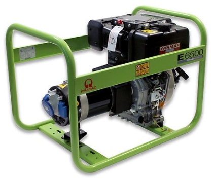 Generador diésel monofásico Pramac E6500, 5,3 kW, motor Yanmar