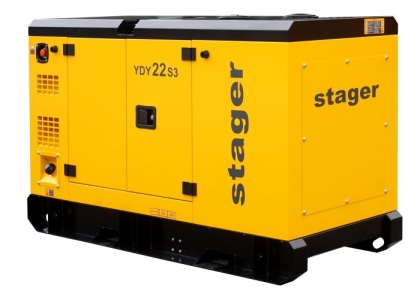 Stager YDY22S3 Ses yalıtımlı üç fazlı dizel jeneratör 18 kW, 29A, 1500rpm