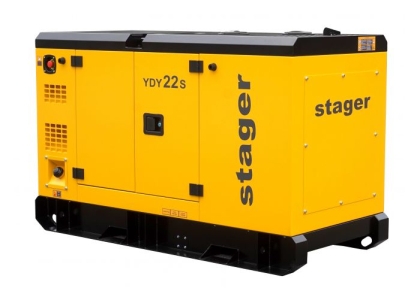 Stager YDY22S, Generatore diesel monofase insonorizzato, 17,6 kW, 87A, 1500rpm, Capacità serbatoio 92 l
