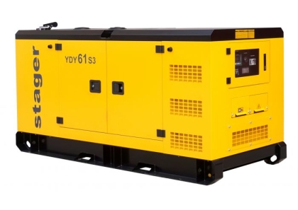 Stager YDY61S3 Trójfazowy akustyczny generator diesla 49 kW, 79 A, 1500 obr./min