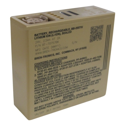Rechargeable Lithium-Ion Battery BB-2557/U, 75 WH, for UGV, UAV's, TACFIRE, and REMBASS