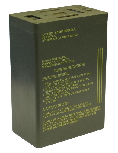 Batterie lithium-ion rechargeable BB-2847A/U, 8,3 AH pour AN/PRM-34 (radio), AN/PRS-7 (détecteur de mines) et AN/PAS-13 (viseur d'arme thermique)