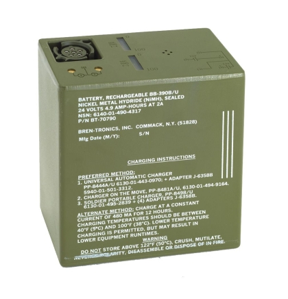 Baterie reincarcabila cu hidrura metalica de nichel BT-70790 pentru comunicatii / chimie / CLU / calculatoare / robotica:  SINCGARS si ATCS (AN/PRC-104, 117, 119), FALCON (AN/PRC-138, 117) KY-57, MXF430 (V), AN/PSC-5, M22, JAVELIN, LRAS