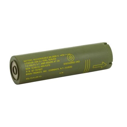 Batteria ricaricabile agli ioni di litio BB-2800/U utilizzata per FED (AN/PSG-7), SLGR (AN/PSN-10), PLGR (AN/PSN-11), SAGR (AN/ASN-169), CAM e ICAM.