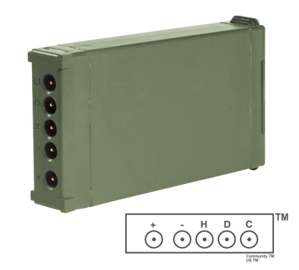 Batería Recargable de Ion Litio BT-70838-2/3CV ALTA CAPACIDAD 2/3 SMP 76 Wh para uso en Sistemas Land Warrior y Programas Mundiales de Modernización de Soldados