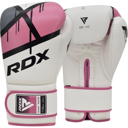 Рожеві шкіряні боксерські рукавички RDX F7P Ego 10oz