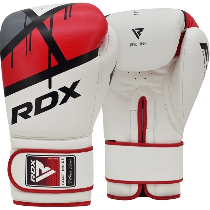 RDX F7 Ego 12oz червени кожени X боксови ръкавици