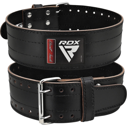 RDX D1 Cinturón de Gimnasio de Cuero Levantamiento de Pesas -Negro-S