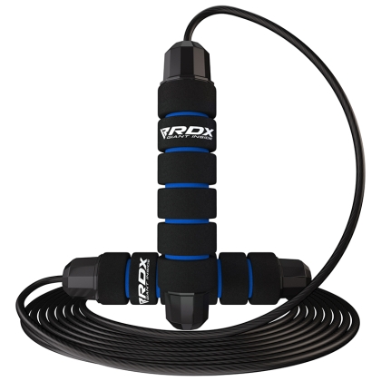 RDX W1 Weighted Jump Rope With Foam Handels-Blue
