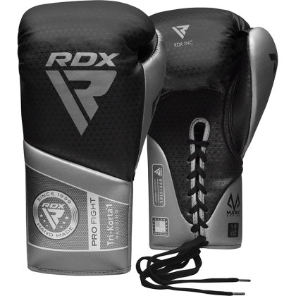 Rękawice bokserskie sparingowe RDX K1 Mark Pro – 10 uncji – srebrne
