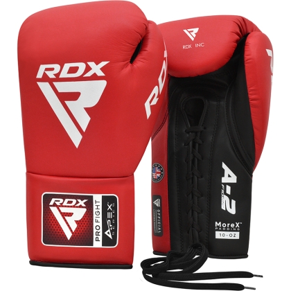 RDX APEX Red 10oz Рукавички для тренування боксу/спаррингу на шнурівці, чоловіки та жінки, кулаки, муай-тай, кікбоксинг
