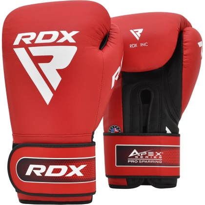 RDX Apex Rouge 14oz Gants d'entraînement de boxe Crochet et boucle Hommes et femmes Punching Muay Thai Kickboxing