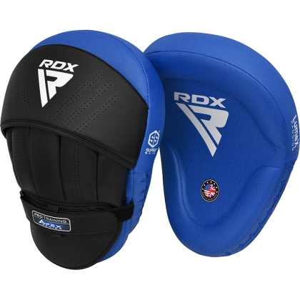 RDX APEX ökölvívó edző ütésvédő kesztyű ívelt fókuszpárna Kék