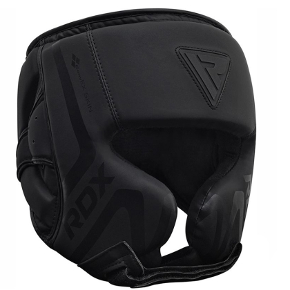 RDX T15 Kleiner Kopfschutz aus schwarzem Leder X Noir
