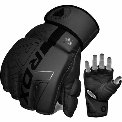 RDX F6 KARA ММА тренировъчни ръкавици за граплинг Черни малки