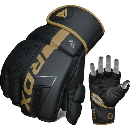 RDX F6 KARA MMA Grappling-Handschuhe-Golden-S
