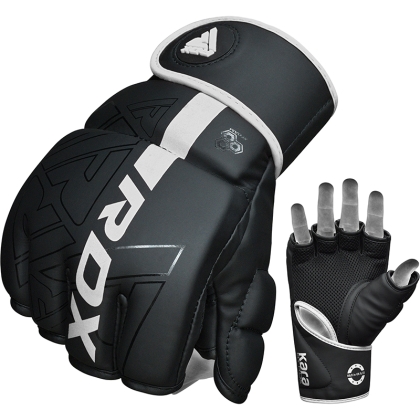 RDX F6 KARA MMA Grappling Gloves Black White-XL