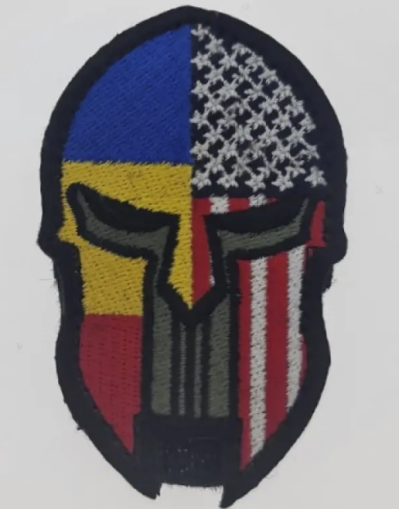 EMBROIDERED EMBROIDERY SPARTAN SKULL ROMANIA-USA PUNISHER
