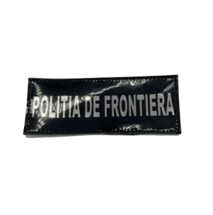 BORDER POLICE BADGE WITH WHITE REFLECTIVE WRITING