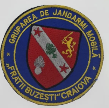 BADGE OF THE GENDARME GROUP FURNITURE OF THE BUZESTI BROTHERS CRAIOVA