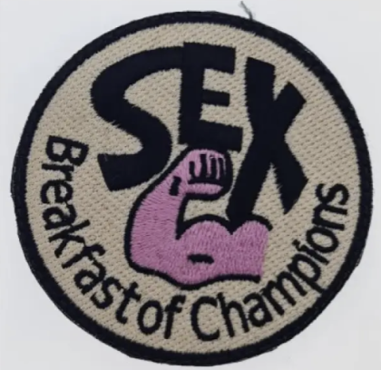 SEX BREAKFAST OF CHAMPIONS EMBROIDERED EMBLEM