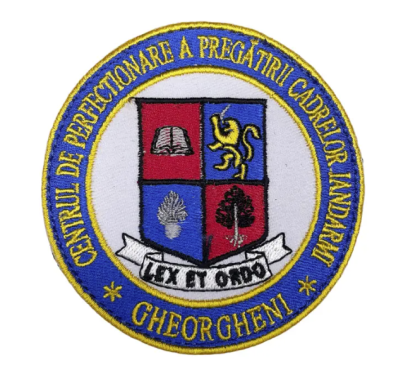 EMBROIDERED ROUND EMBROIDERY CENTER FOR THE TRAINING OF GENDARMI GEORGHENI STAFF