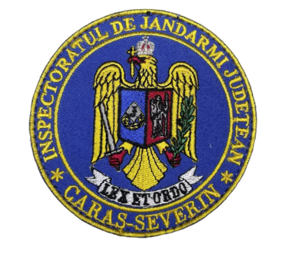 CARAS-SEVERIN COUNTY GENDARMI INSPECTORATE ROUND EMBROIDERED EMBROIDERY