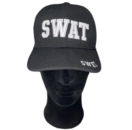 SWAT שחור מלא וכובע תלת צבעוני - MP1