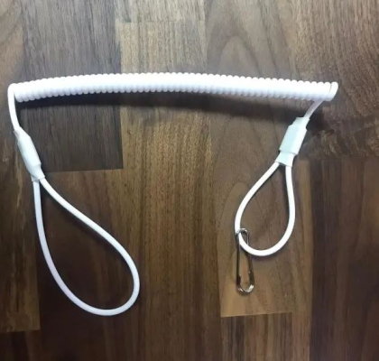 WHITE SPIRAL SAFETY CABLE FOR PISTOL - DRAGON