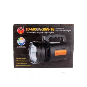 PROFESSIONAL FLASHLIGHT WITH BATTERY TD-6000A-30W-T6