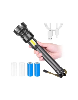 F226-P120 Metal LED Flashlight P120 Strong Emergency Lighting and Power Bank Function