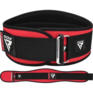 RDX X3 Cintura da palestra in neoprene per sollevamento pesi rossa grande