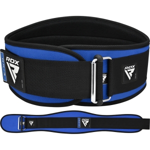 RDX X3 Cintura da palestra in neoprene per sollevamento pesi blu media