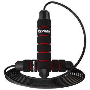 RDX W1 Weighted Jump Rope With Foam Handels-Red