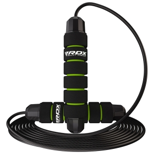 RDX W1 Weighted Jump Rope With Foam Handels-Green