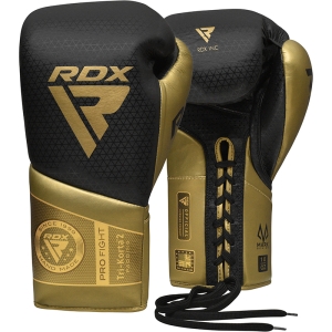RDX K2 Mark Pro Fight כפפות אגרוף-זהוב-10oz