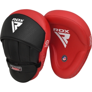 RDX APEX Mitaines d'entraînement de boxe avec coussinets de mise au point incurvés Rouge