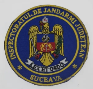 L'emblema rotondo dell'ispettorato gendarmi della contea di Suceava