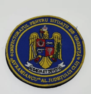 EMBROIDERED SCAI EMBLEM OF THE INSPECTOR FOR EMERGENCY SITUATIONS "AVRAM IANCU OF CLUJ COUNTY"