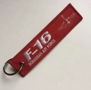ROMANIAN AIR FORCE F-16 EMBROIDERED KEYRING