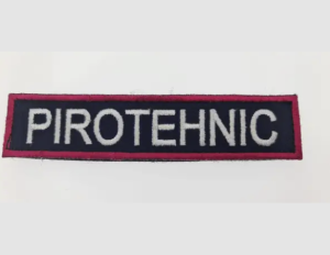SMALL RECTANGULAR PYROTECHNIC EMBROIDERED EMBLEM