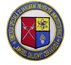 EMBROIDERED ROUND EMBROIDERY SPECIAL UNIT 72 GANDARMI INSTITUTIONAL PROTECTION "ANGHEL SALIGNY" CERNAVODA