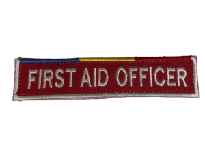 BADGE SMURD TRICOLOR INSCRIBED FIRST AID OFFICER