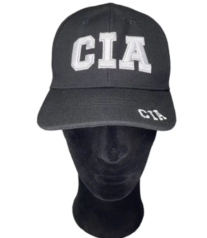 BLACK FULL CAP "CIA" WHITE WRITING - MP1