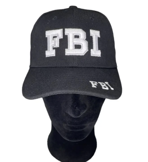 BLACK FULL CAP FBI + TRI COLOR - MP1