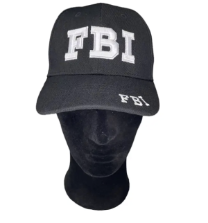 BLACK FULL CAP FBI WRITING IN WHITE - MP1
