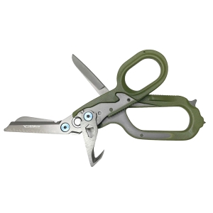 KAKI ML008 MULTIFUNCTIONAL FOLDING SCISSORS SHEARS FOR CUTTING WOUNDED PEOPLE'S CLOTHES, RESCUE