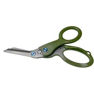 KHAKI FOLDING SCISSORS SHEARS Y833 DISCHARGE FOR CUTTING WOUNDED CLOTHES